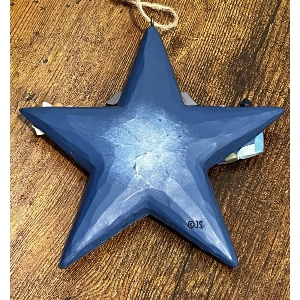 Jim Shore Nativity Star Ornament Holy Family Rustic Farmhouse Folk Art Christmas